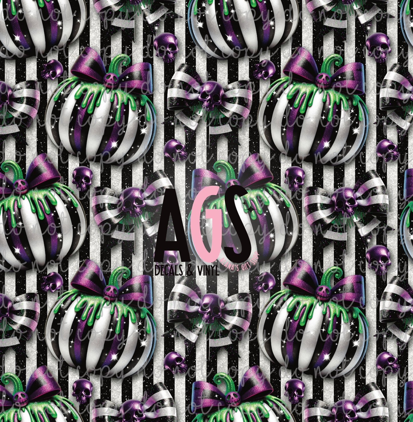 1825 Shimmer Stripes Pumpkins