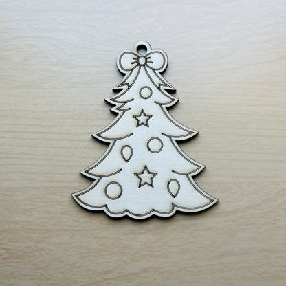 Blank Christmas Tree Unfinished Wood Christmas Ornaments