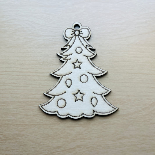 Blank Christmas Tree Unfinished Wood Christmas Ornaments