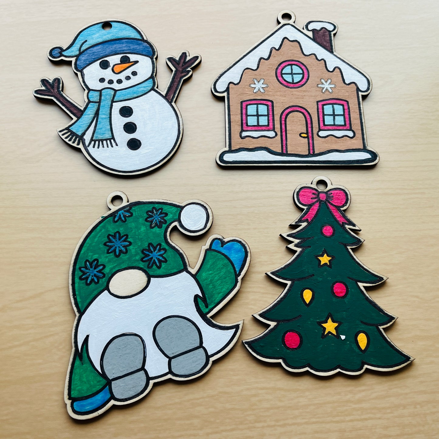 Blank Christmas Tree Unfinished Wood Christmas Ornaments