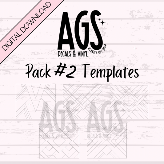 Pack #2 Tumbler Template -Digital Download