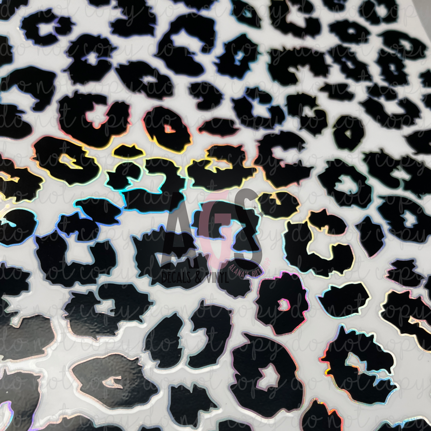 UV DTF SHEET HOLOGRAPHIC- Leopard