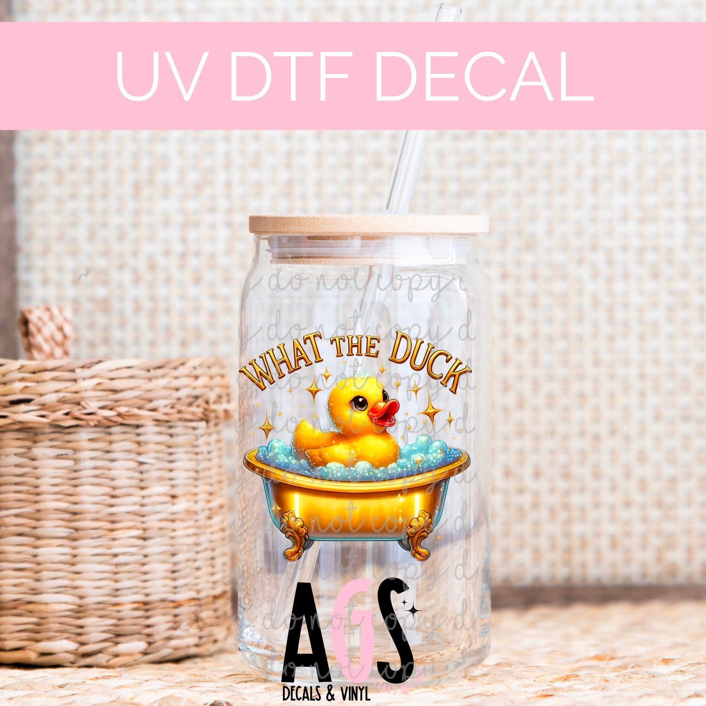 UV DTF DECAL 061 What The Duck