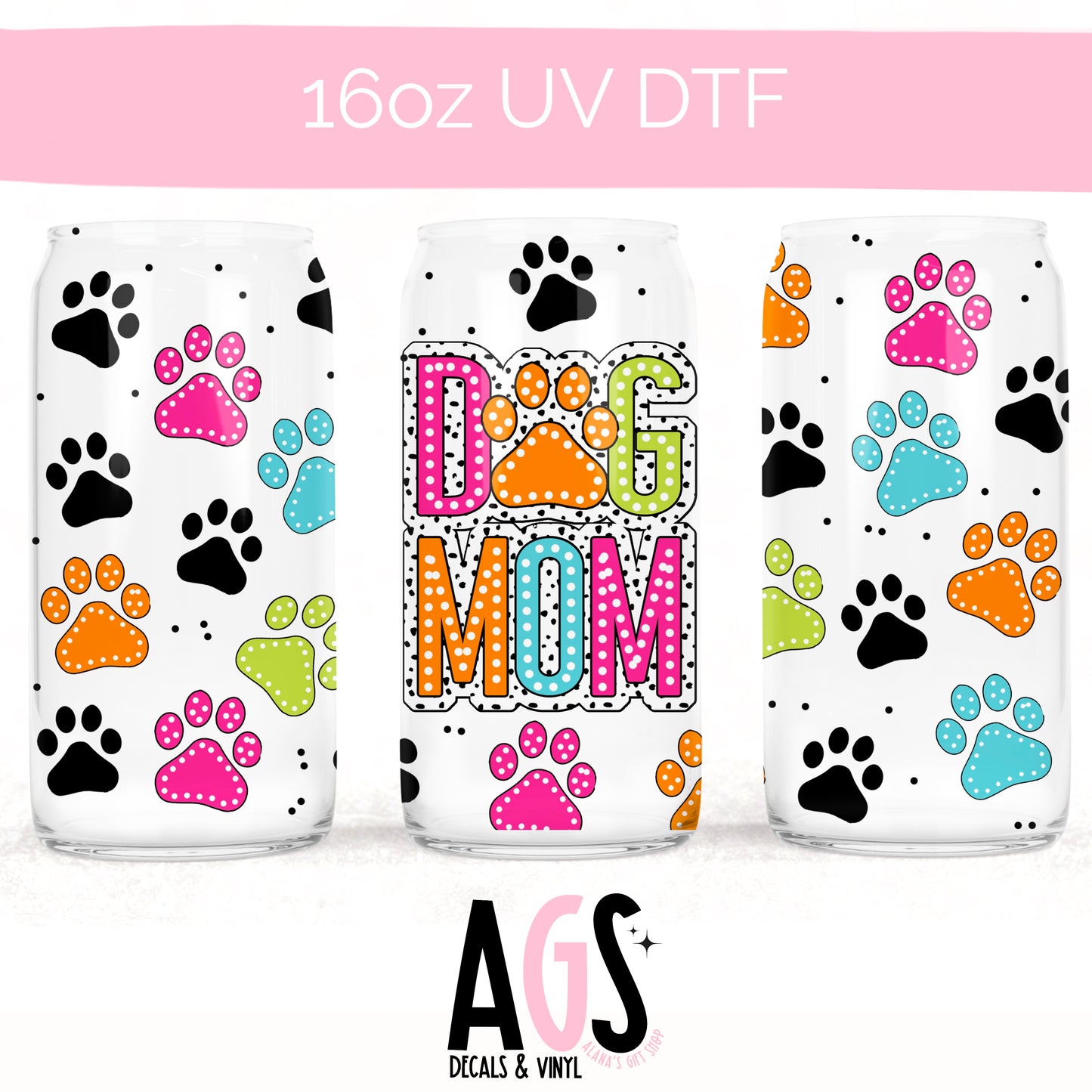 UV DTF WRAP 036 Dog Mom