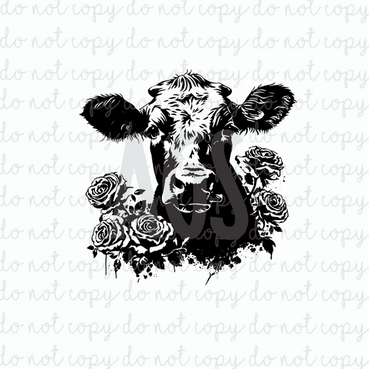 DECAL 051 Floral Cow -May Box