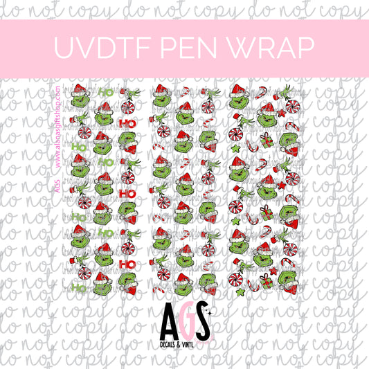 PEN WRAP 068 - Green Man Santa