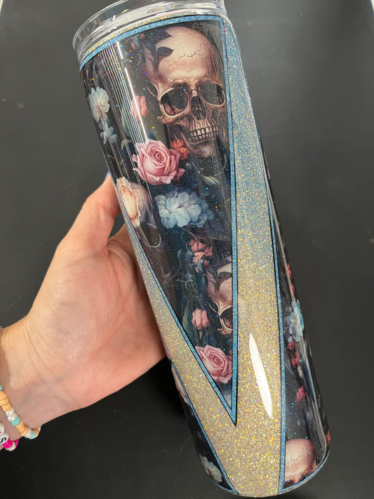 30oz  straight- beautiful skulls ombre -DO NOT ORDER WITH VINYL-