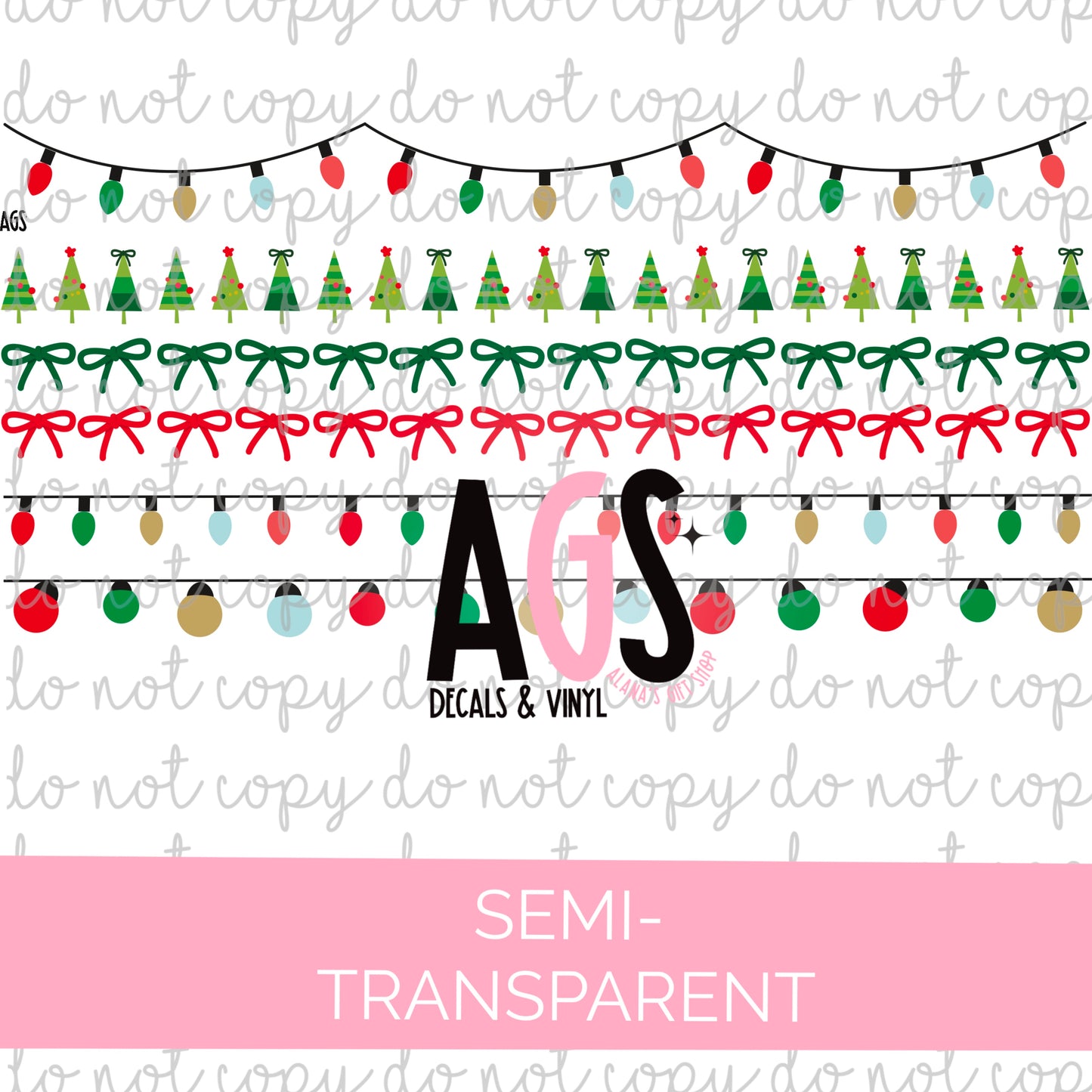 Semi-Transparent Christmas Elements