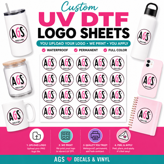 CUSTOM UV DTF LOGO - You upload your image to be printed