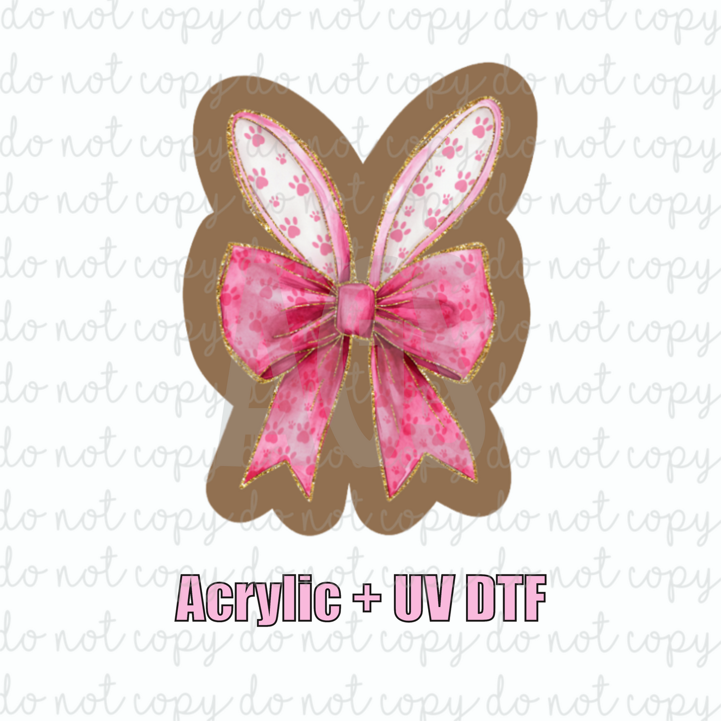 ACRYLIC + UVDTF 11 Bunny Ears & Bow