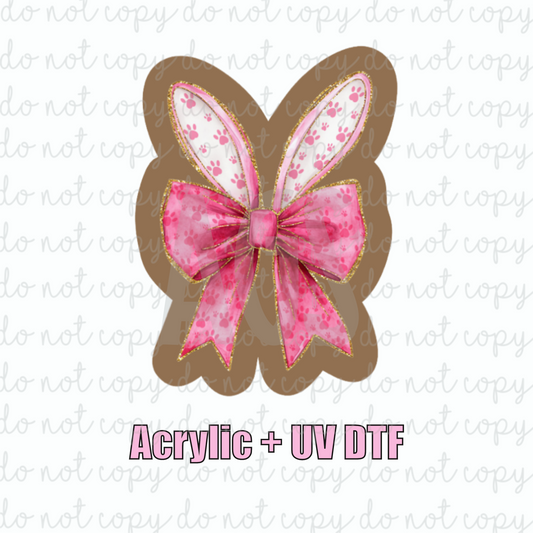 ACRYLIC + UVDTF 11 Bunny Ears & Bow