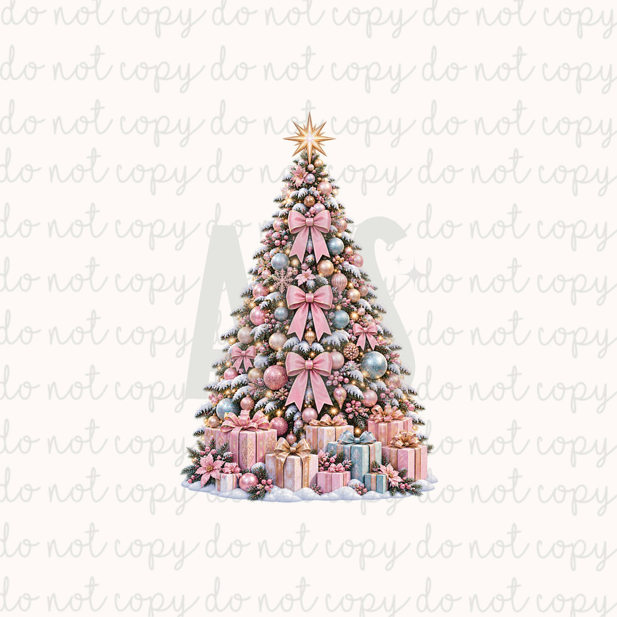 DECAL 295 Pastel Christmas Tree