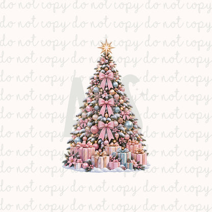 DECAL 295 Pastel Christmas Tree