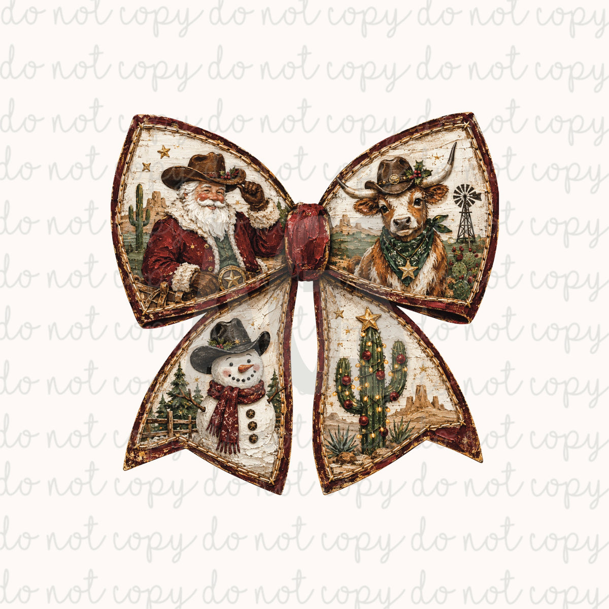 DECAL 303 Western Santa Bow