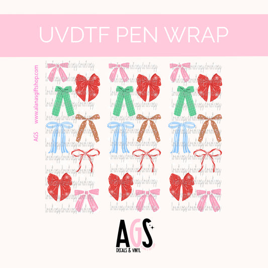 PEN WRAP 087 Holly Jolly Bow