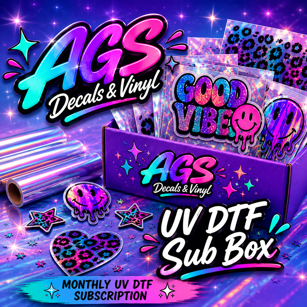 AGS UV DTF Sub Box •ORDER SEPARATELY•