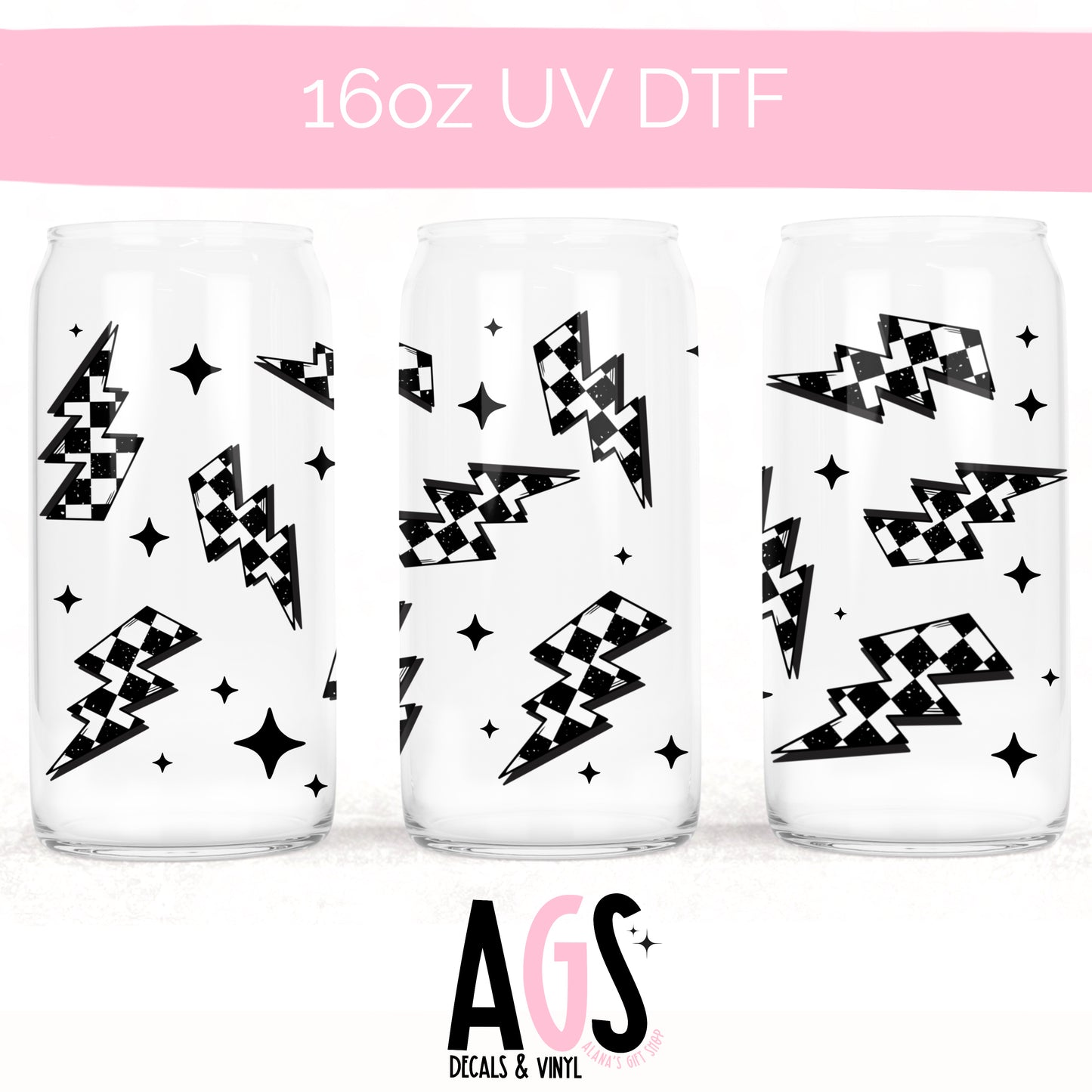 UV DTF WRAP-033 Checker Bolts