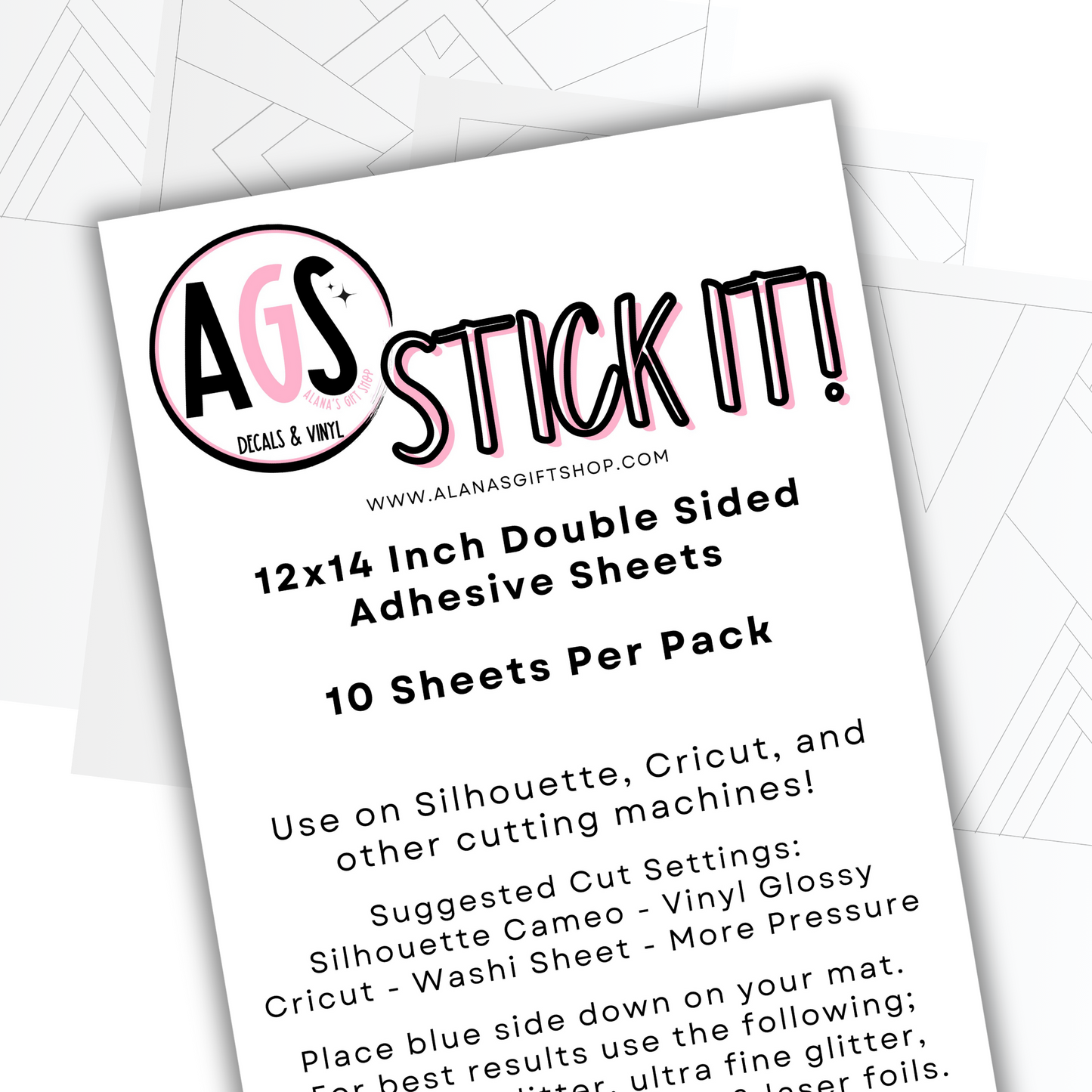 STICK IT! AGS Double Sided Adhesive Sheets