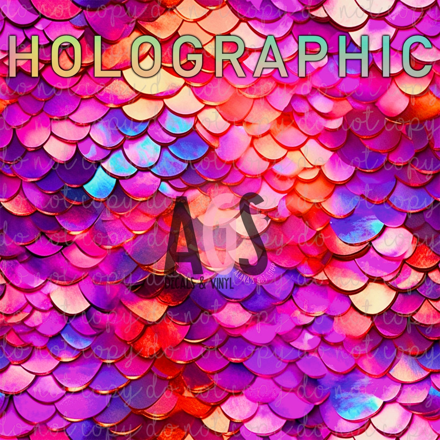 586 Pink Mermaid - HOLOGRAPHIC