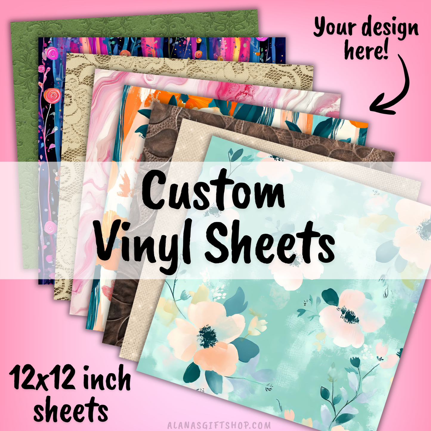 CUSTOM VINYL SHEETS - You upload your image to be printed