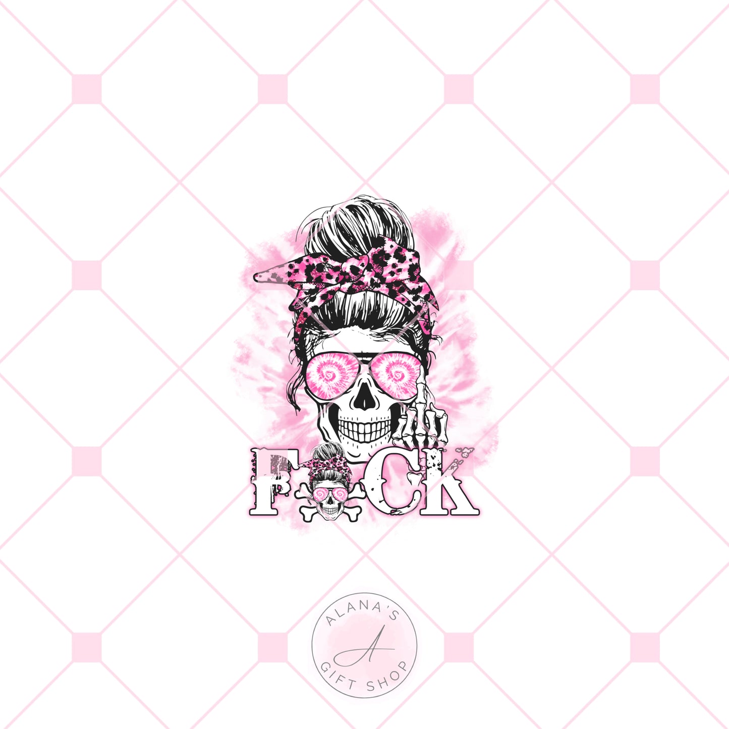 CC-106 Fuck Pink Skull for Breast Cancer
