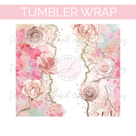 TW-06 Pink Roses Gold Lining