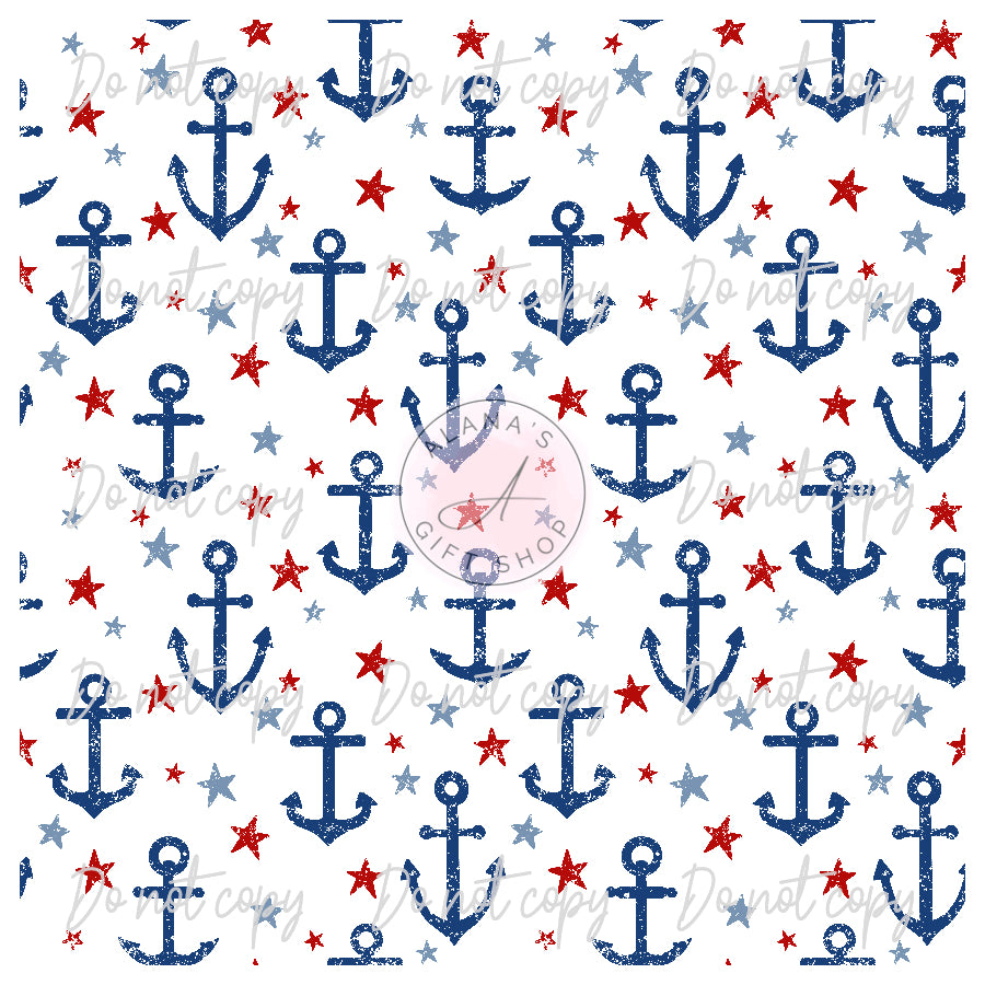 279 Anchors Away Red White & Blue