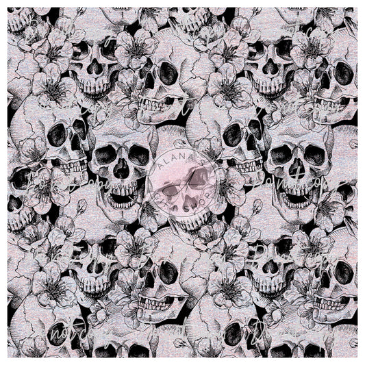 128 Skulls and Floral Shaded