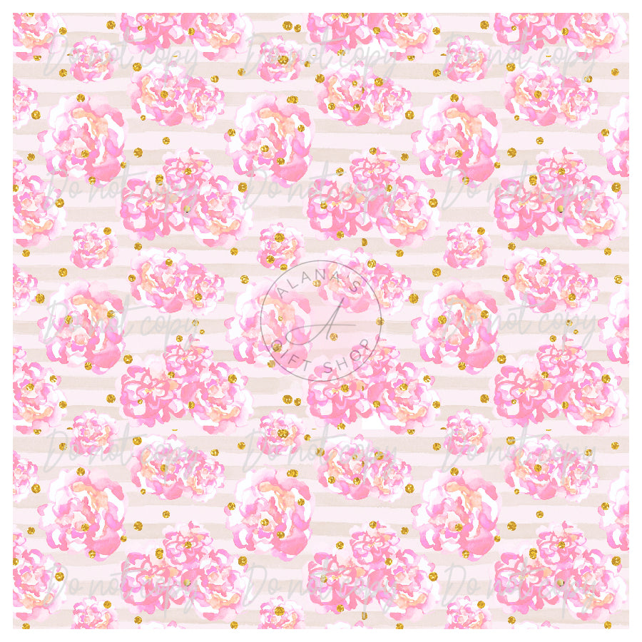 138 Pink Flower and Dots