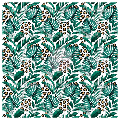 141 Tropical Leaves Leopard