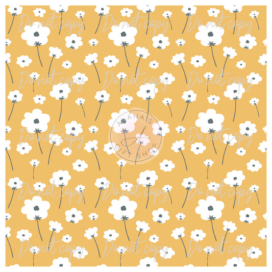 075 White Flowers-Mustard