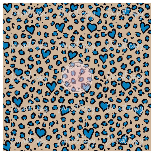 183 Blue Heart Leopard
