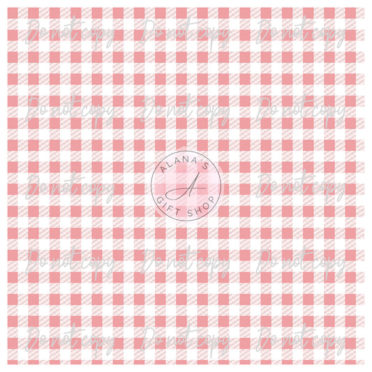192 Light Pink Gingham Checkered