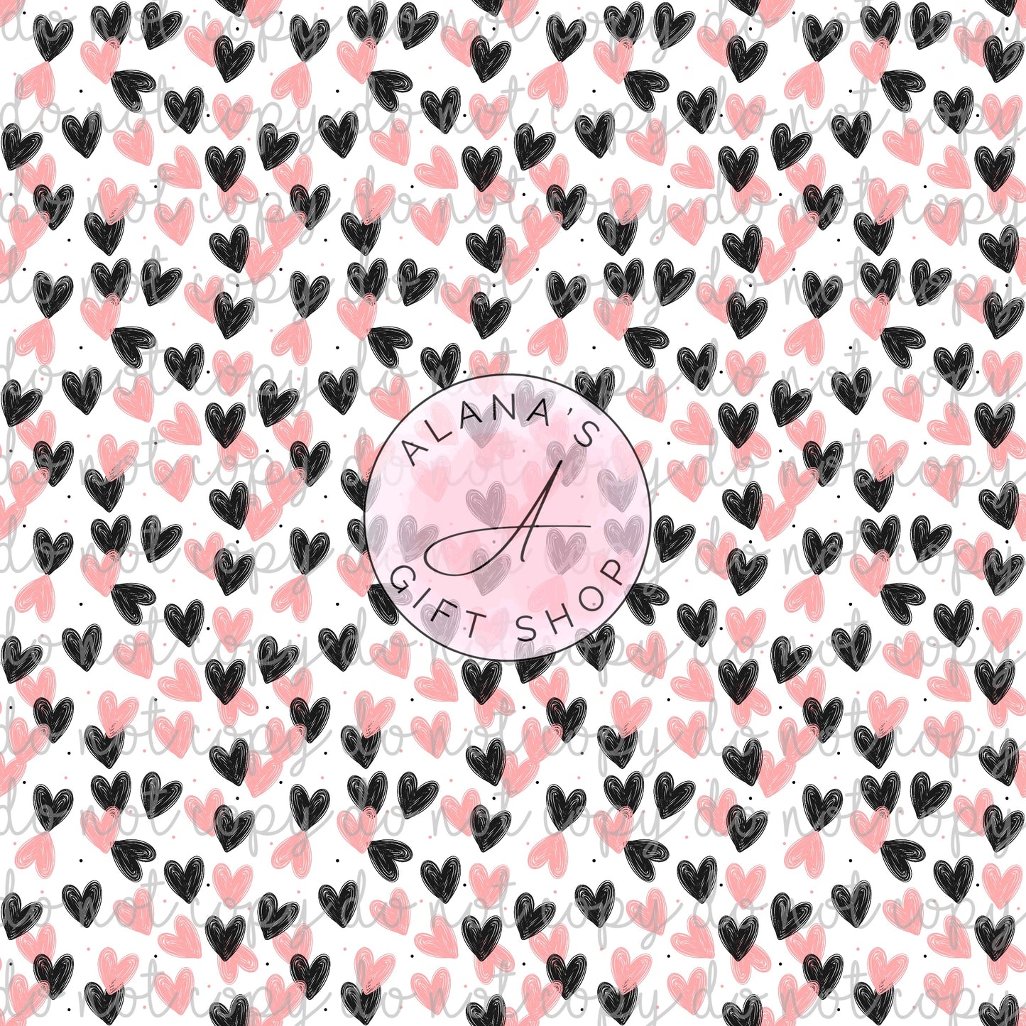 434 Pink And Black Hearts