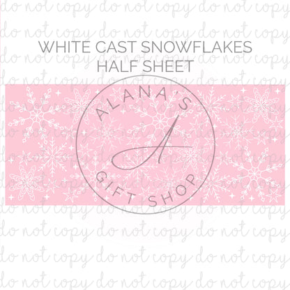 392 White Cast Snowflake Sheets